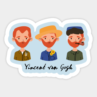 Van Gogh blue Sticker